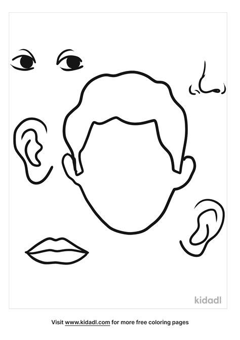 Build A Face Coloring Page Free Face Body Coloring Page Kidadl