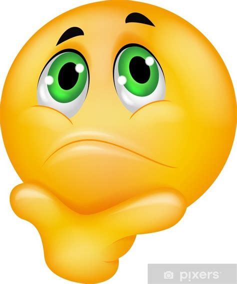 These free smiley face emotions and symbols have become extremely passable in the digital communication. Fotobehang Smiley emoticon cartoon denken • Pixers® - We ...