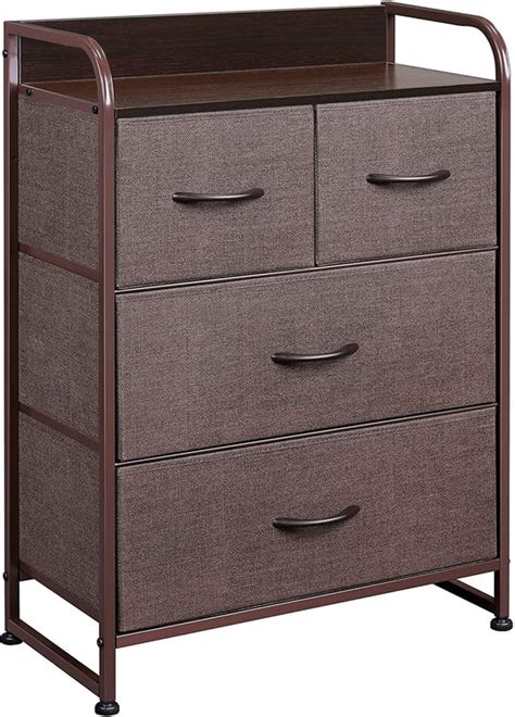 Fabric Dresser With 4 Drawers Storage Organization Wlive