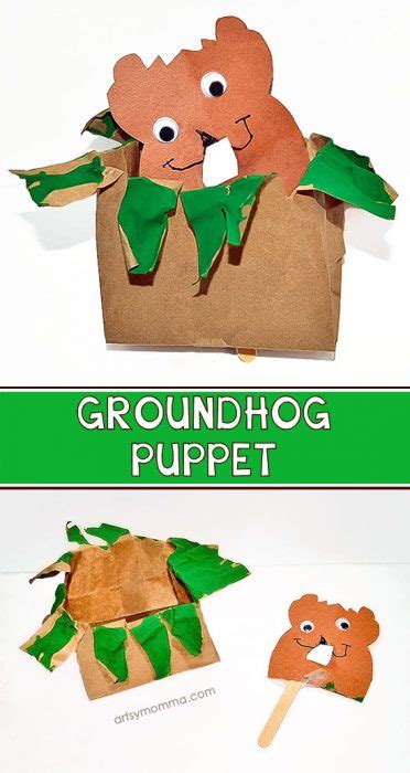 Paper Bag Groundhog Pop Up Puppet Fun Addition To A Groundhog Unit