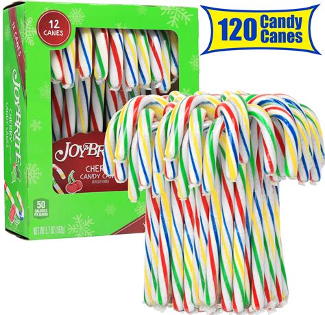 greenco candy canes individually wrapped cherry flavored mini candy canes 10 packs of 12 candy