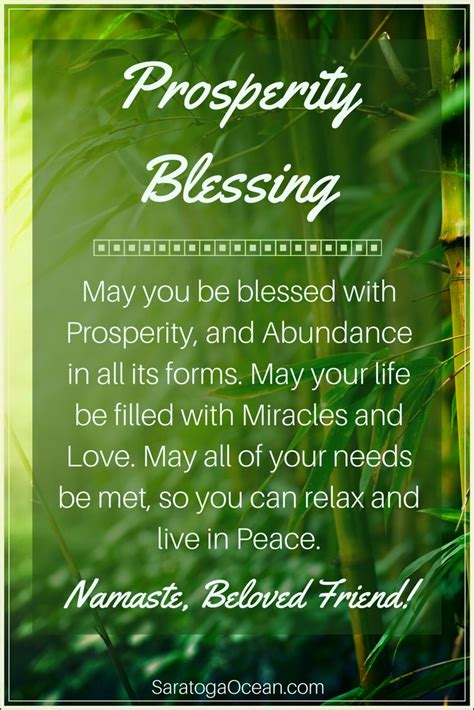 Here Is A Warm Prosperity Blessing For You That You Can Also Share With