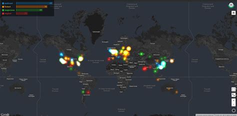 Global Threat Map Malware And Botnet Visually