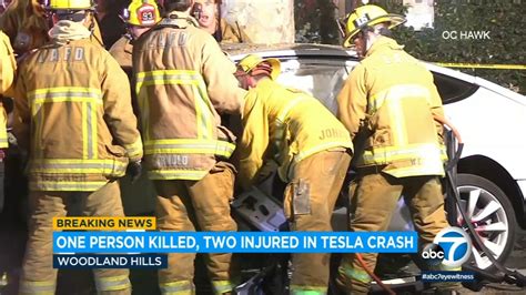 Woman Killed 2 Others Seriously Injured After Tesla Slams Into A Tree