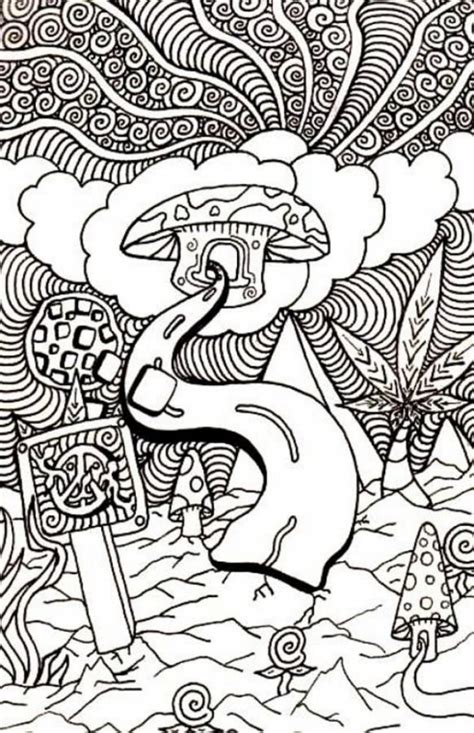 Get This Challenging Trippy Coloring Pages For Adults S7d5v