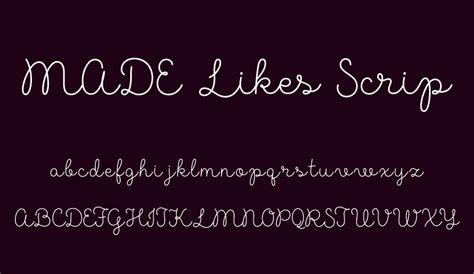 Made Likes Script Free Font