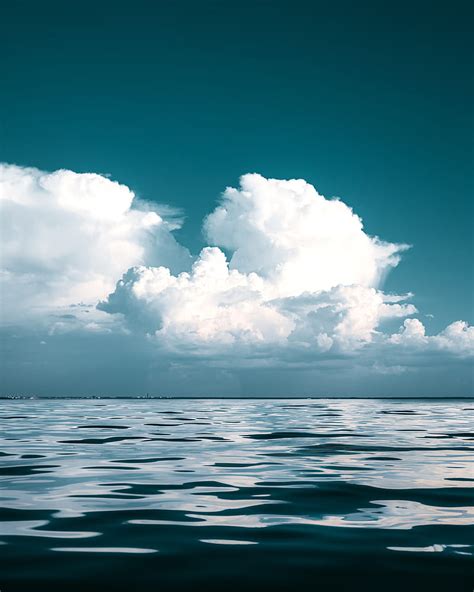 Sea Sky Clouds Waves Horizon Hd Phone Wallpaper Peakpx