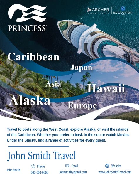 Princess Cruises Flyer Destinations Archer Evolution Travel Shop
