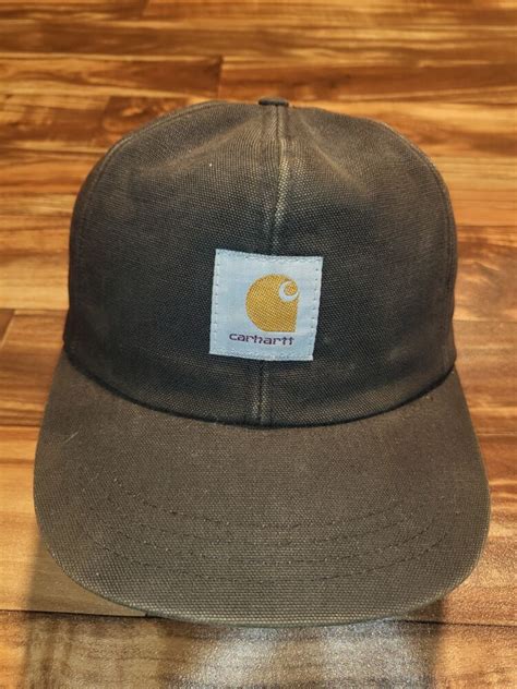 Vintage Brown Carhartt Insulated Fitted Hat Ear Flaps Made In Usa Size