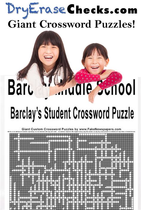 Custom Giant Crossword Puzzles Personalized Just For You