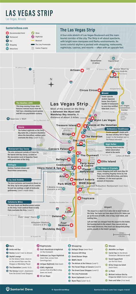 Las Vegas Hotels On The Strip Map Ndaorug