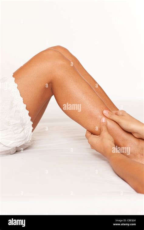 Massage Of Legs Stock Photo Alamy