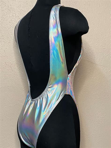 Holographic Swimsuit Iridescent Sequins Swimsuit Reflective Swimsuit