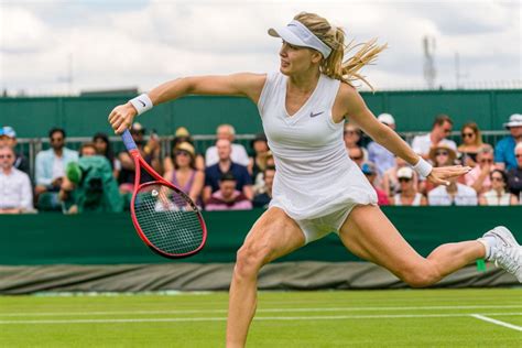 Eugenie Bouchard At Wimbledon Tennis Championships In