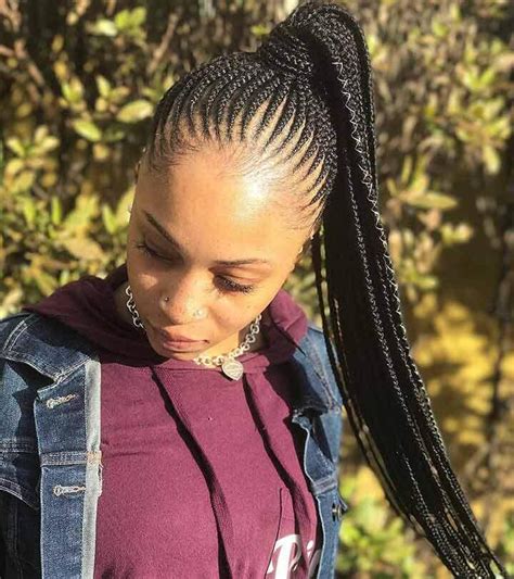 For this look, the hair sits simply above the shoulders and options gorgeous cornrow braids hairstyles with beads on the ends. Hairstyles Straight Back - 14+ | Trendiem | Hairstyles ...