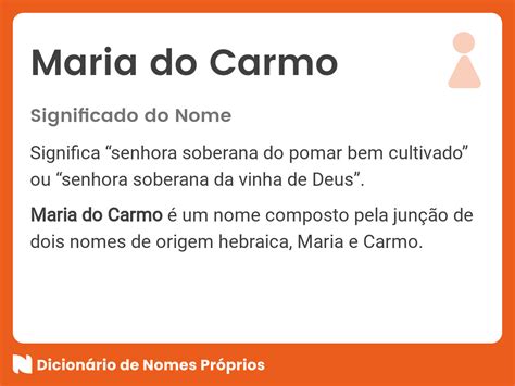 Significado Do Nome Maria Do Carmo