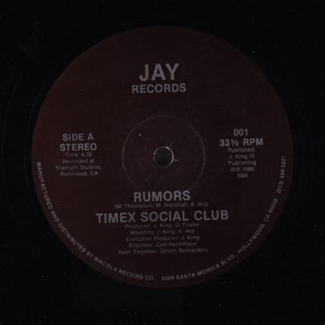 Timex Social Club - Rumors b/w Vicious Rumors - Amazon.com 