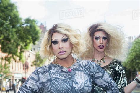 Portrait Of Two Drag Queens Stock Photo Dissolve