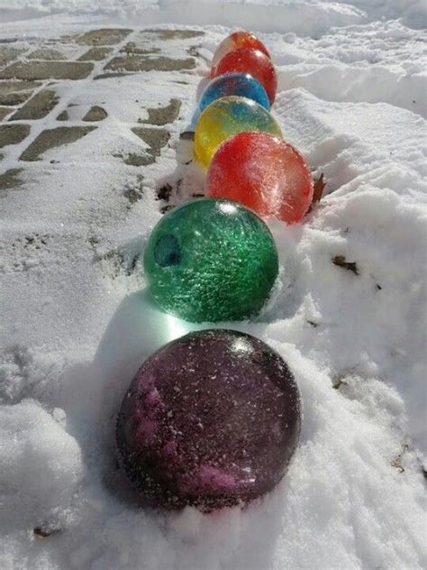 Water Filled Balloons With Food Coloringonce Frozen