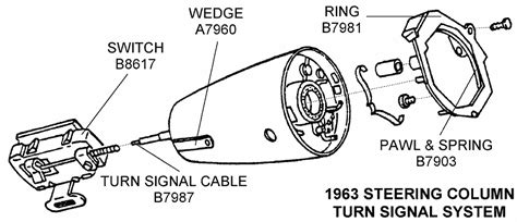 1963 Steering Column Turn Signal System Diagram View Chicago
