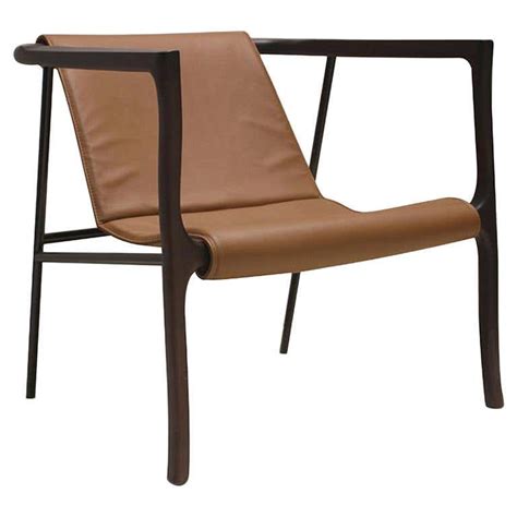 Contemporary Modern Elliot Armchair In Oak Metal And Leather By