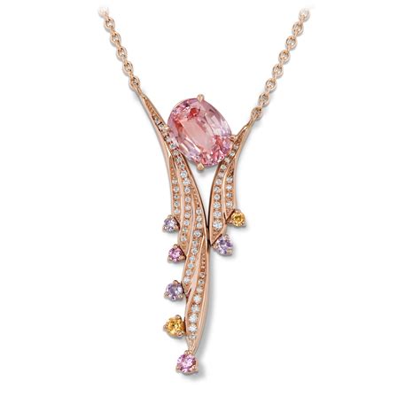 Necklace With Padparadscha Sapphire 42g 1331padpov Gübelin Jewellery