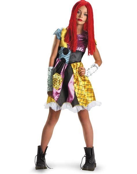 Nightmare Before Christmas Sally Girls Disney Halloween Costume Tweens