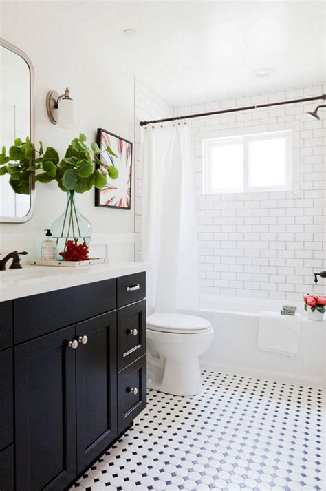 Black, white, and everything in between. Traditional Bathroom Tile Design Ideas (Traditional ...