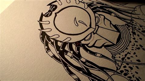 He has an amazing design. Drawing Predator with Mask - YouTube