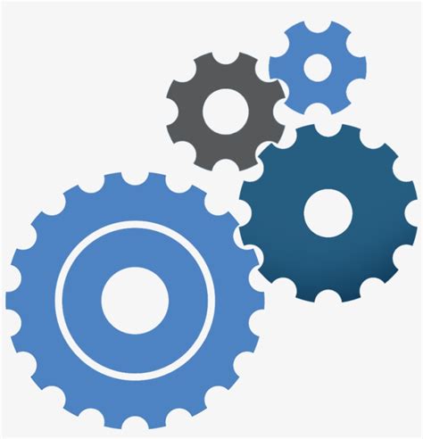 Blue Cog Icon Gears Vector Png Image Transparent Png Free Download