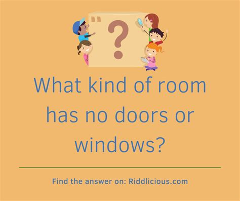What kind of room has no doors or windows? | Riddlicious