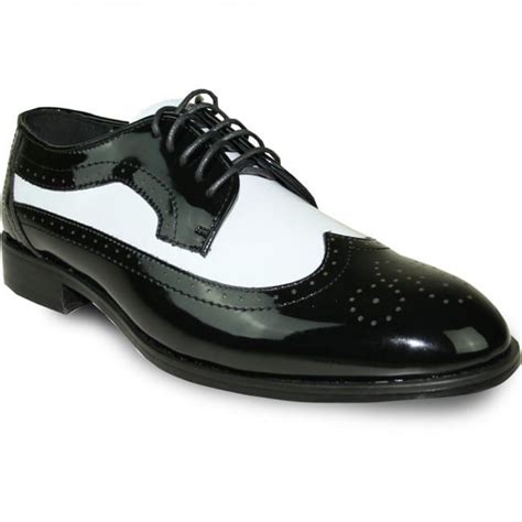 Black And White Wing Zoot Mens Tuxedo Shoes By Jean Yves Spat Shoes