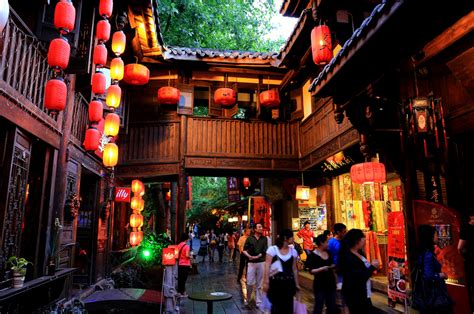 jinli street with red lanterns jinli old street photos tour to chengdu easy tour china