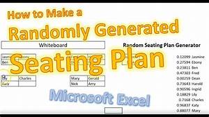 How To Make A Random Seating Plan Generator In Microsoft Excel For