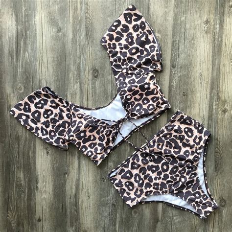 2019 Sexy Micro Bikinis Swimwear Leopard Swimsuit Suit Cheetah Print Women Swimming For Bathing