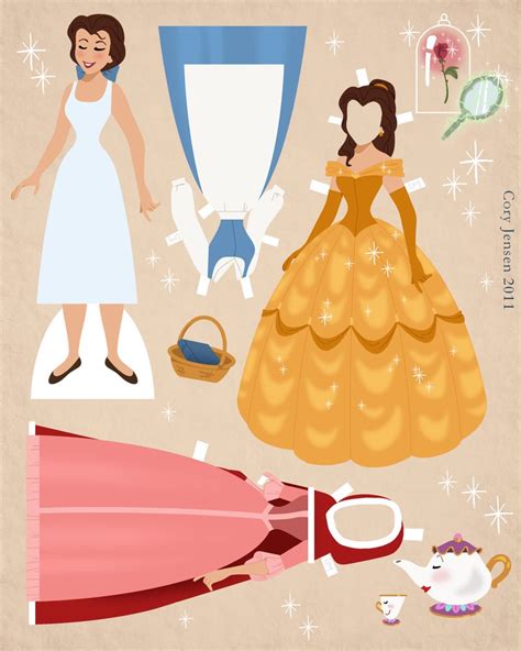 As Princesas Disney Para Voc Imprimir Em Cartolina Recortar E Vestir Com Roupinhas