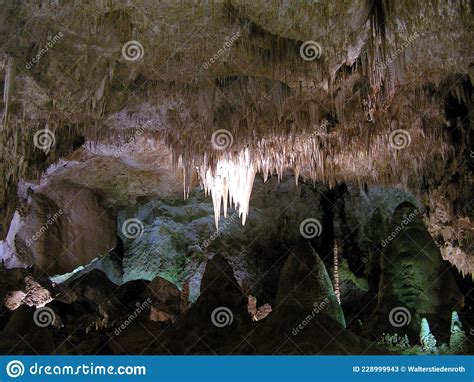 Stalactites In The Carlsbad Caverns New Mexico United States Stock