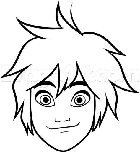 How To Draw Hiro Easy Step By Step Disney Characters Cartoons Draw