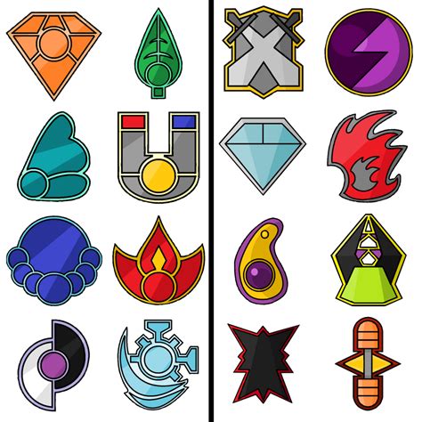 Gym Badges By Ryugaxryoga On Deviantart In 2021 Pokemon Badges