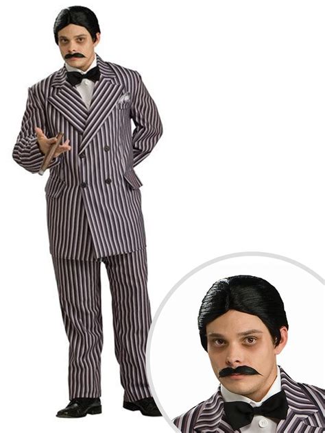 Gomez Addams Grand Heritage Adult Costume With Deluxe Wig And Moustache