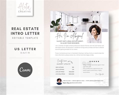 Realtor Introduction Real Estate Agent Letter Real Estate Etsy New Zealand Real Estate