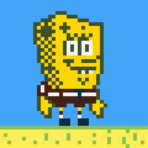Editing 8 Bit Spongebob Squarepants Free Online Pixel Art Drawing