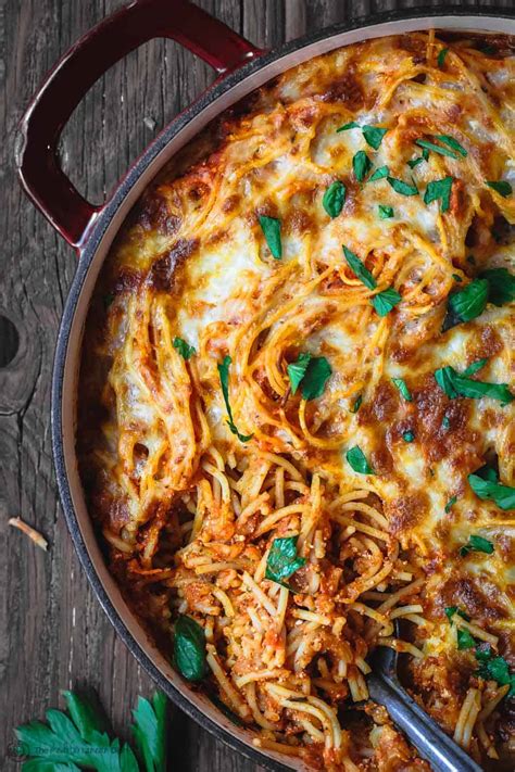 Cook your spaghetti in a large pan of salted boiling water according to the packet instructions. Baked Spaghetti Recipe with Homemade Spaghetti Sauce | The ...
