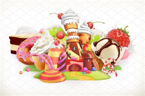 Confectionery And Desserts Vector ~ Illustrations ~ Creative Market