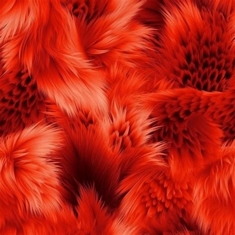 Premium Photo Seamless Pattern Red Fur Background
