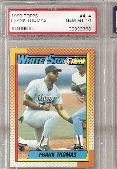 Frank thomas rookie card value, checklist, and investment outlook. 1990 Topps #414 RC Frank Thomas PSA 10 Gem Mint ++ White Sox A's Jays HOF Rookie #PSA10 # ...