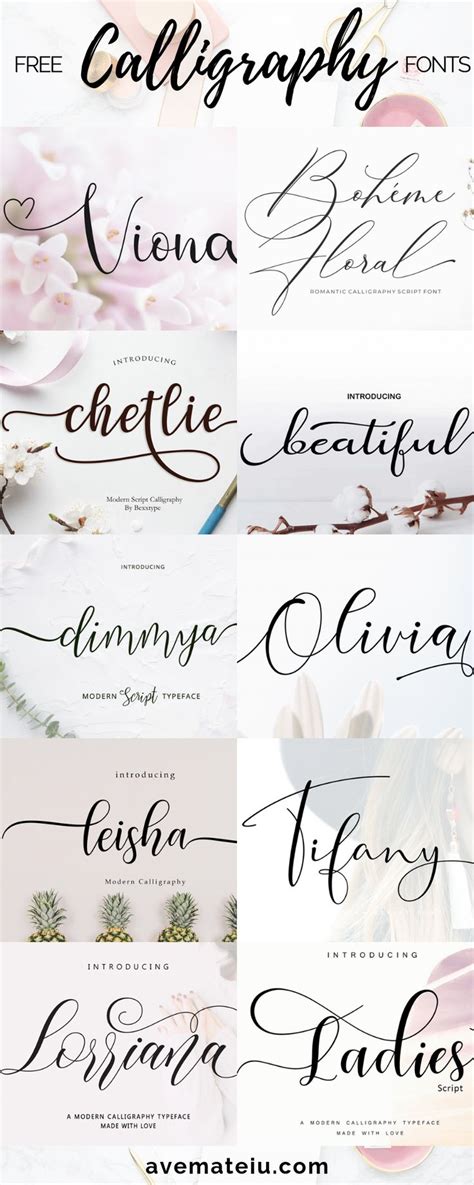 10 New Free Beautiful Calligraphy Fonts Part 3 Ave Mateiu Tattoo