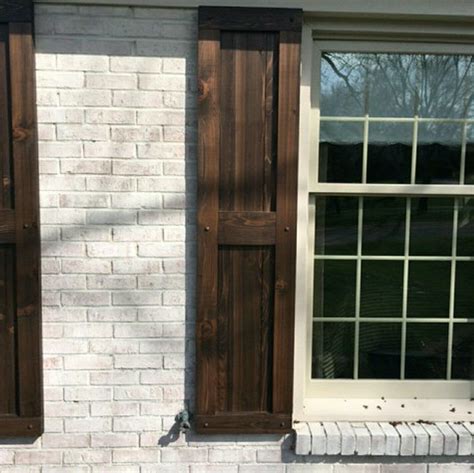 Brick House Exterior Discover Wood Shutters Rustic Exterior Cedar