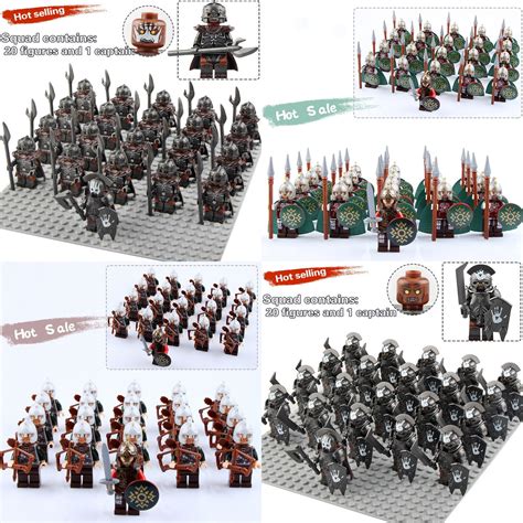 21pcsset Uruk Hai Army Rohan Soldier Military The Lord Of The Rings