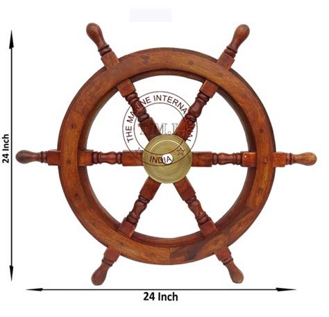 Nautical Wooden Ship Wheel 24 Inch Ship Wheel For Boat And Ship